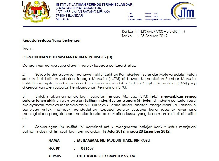 Surat Rasmi Berhenti Kerja Notis Seminggu - SRasmi