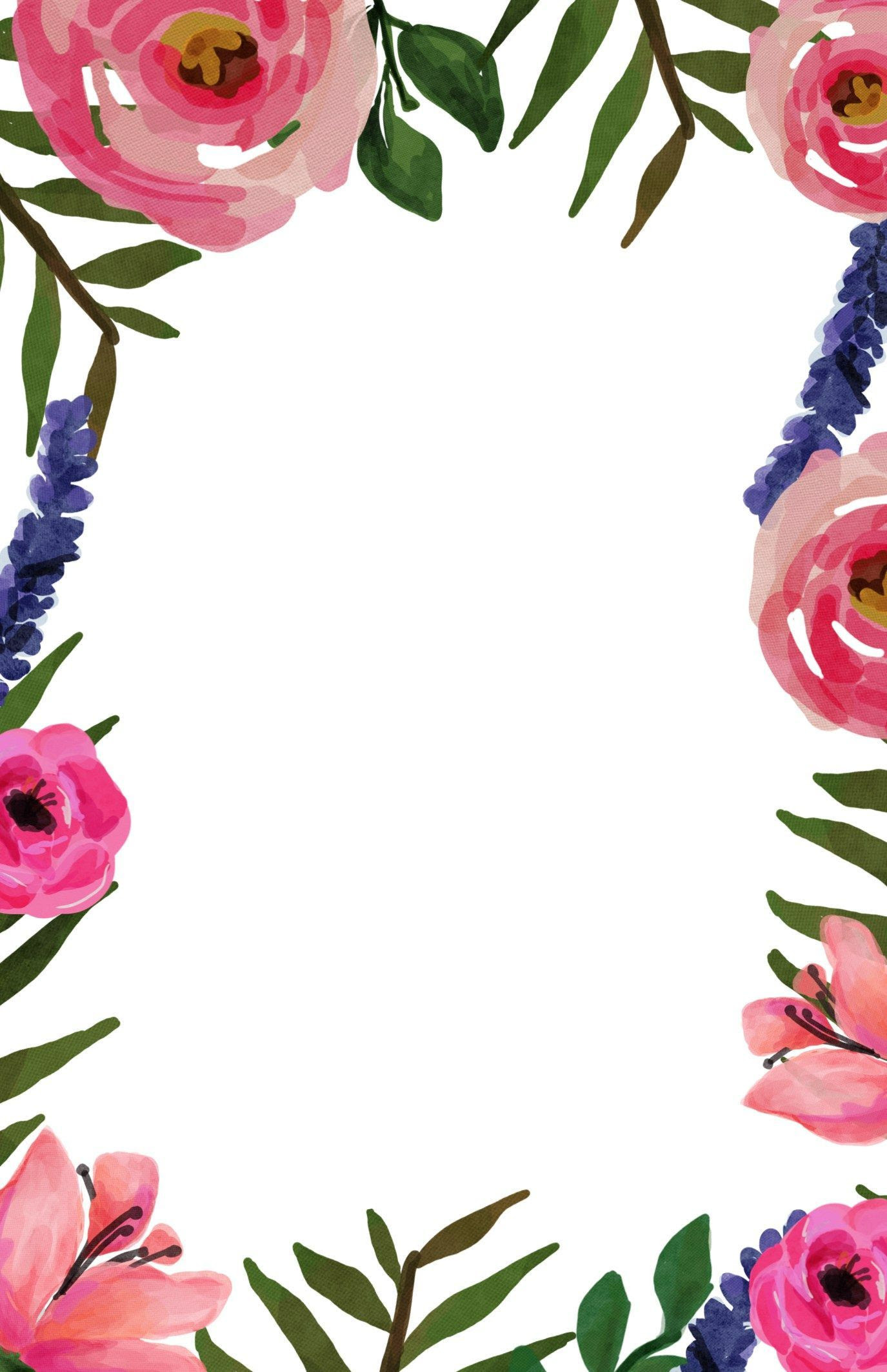 Color will only print to the edge if you have a printer that supports borderless printing on 8.5 x 11 paper. Watercolor Floral Border Paper Printable At Getdrawings Free Download