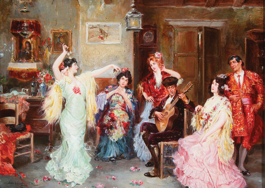 Танцовщица фламенко (Flamenco Dancers)_88.2 x 134.4_д.,м._Частное собрание.jpg