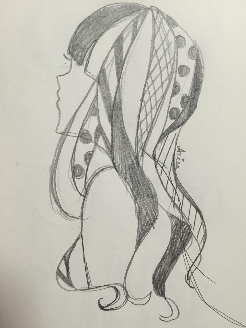 印刷可能 女性 綺麗 横顔 イラスト ここで最高の画像コレクション