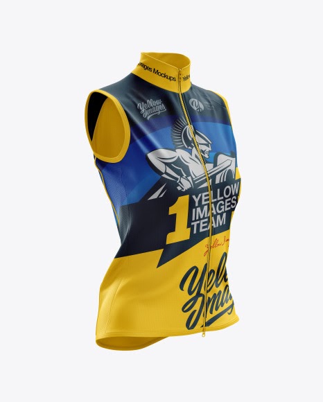 Download Womens Cycling Wind Vest (Right Half Side View) Jersey ...