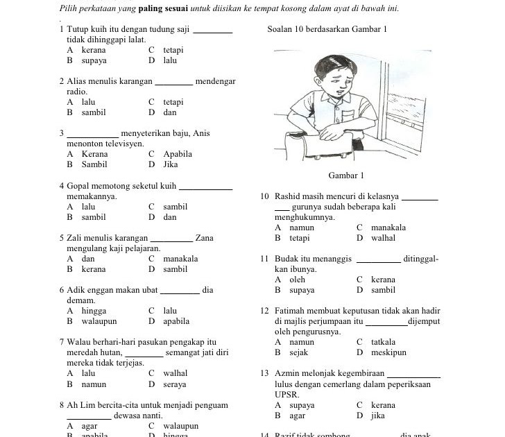 Contoh Soalan Bm Tahun 2 - Contoh Enak