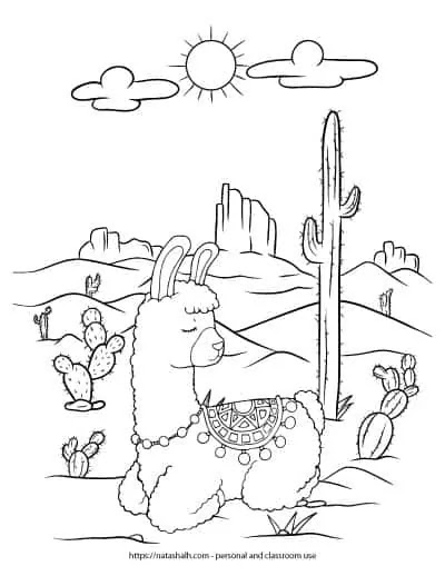 Color in this picture of a llama and others with our library of online coloring pages. Ridiculously Cute Llama Coloring Pages For Kids Teens The Artisan Life