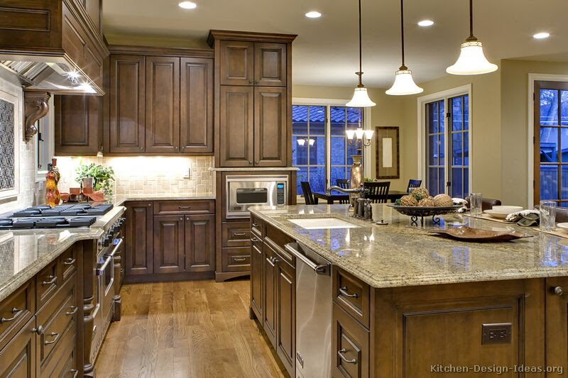 Place a coat of citrus strip on each cabinet and drawer. Pictures Of Kitchens Traditional Dark Wood Walnut Color Kitchen 9