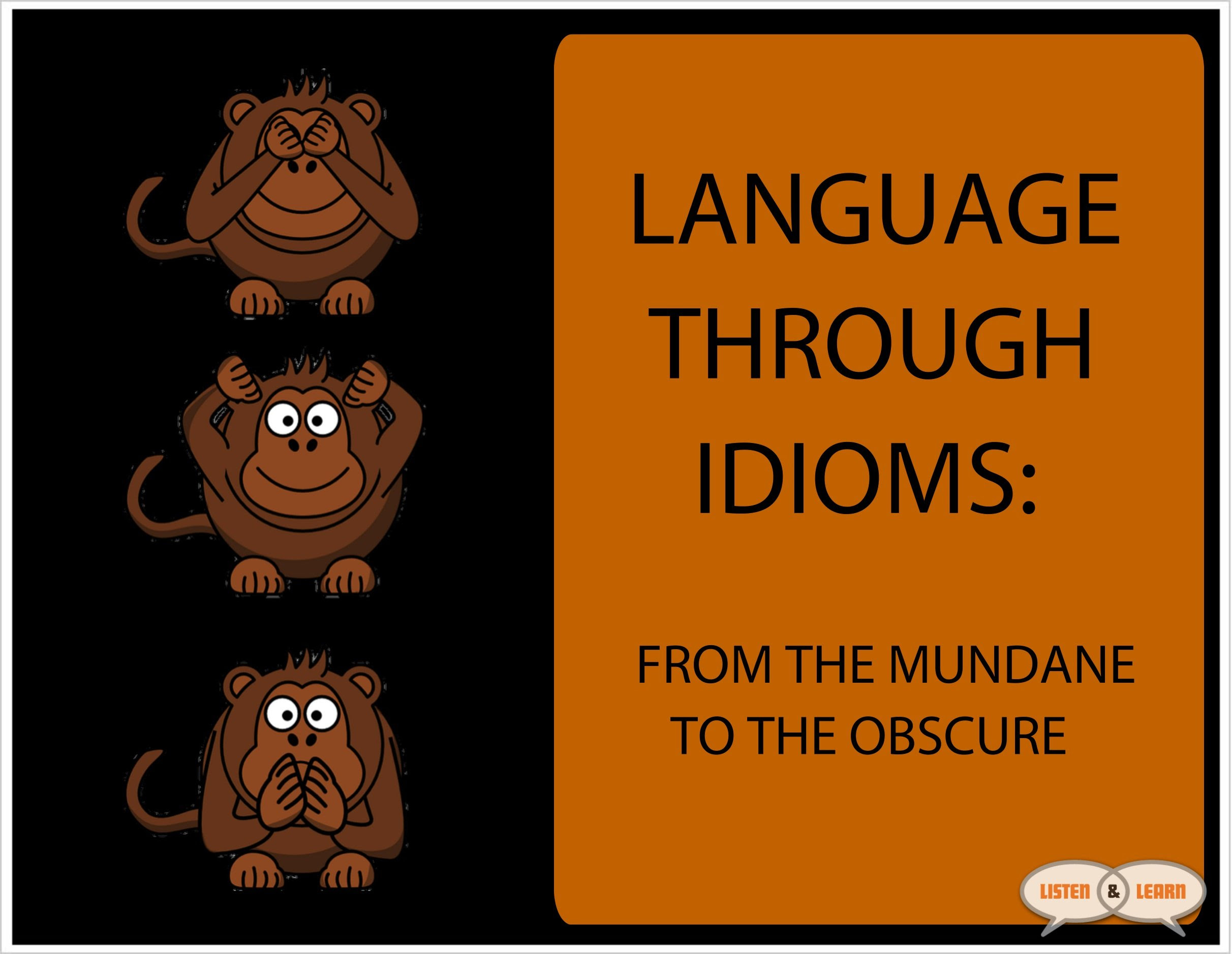 Oh, so you just jumped on the bandwagon. Language Through Idioms From The Mundane To The Obscure Listen Learn Usa