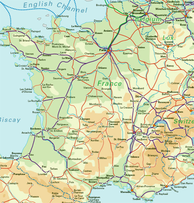  Carte routière de France