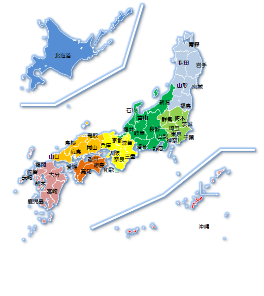 Japan Image 都道府県 地図
