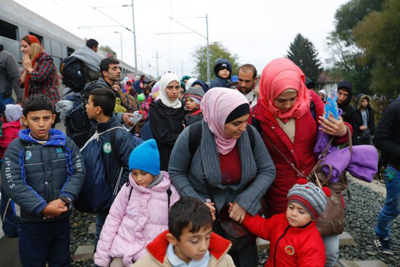 Syrian migrants in camp Opatovac in Croatia - Saturday 17 October 2015 Photo: Reuters/Marko Durica