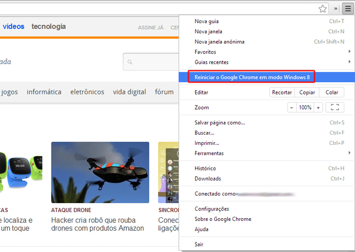 Windows 10 32/64 bit windows 8 32/64 bit windows 7 32/64. Como Configurar O Google Chrome E Usar O Navegador No Modo Windows 8 1 Dicas E Tutoriais Techtudo