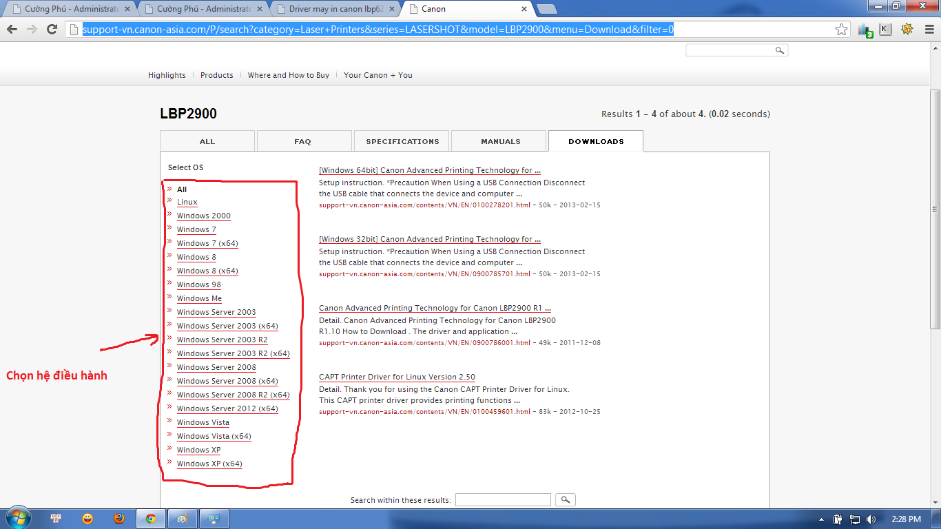 Click save option and select the directory / folder to save the file. Driver May In Lbp 2900 Cho Win 7 Fasrsplus