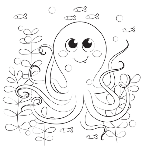 Now here's a fun coloring page of animal, go print it out and have fun painting it! Octopus Coloring Page Free Printable Coloring Pages