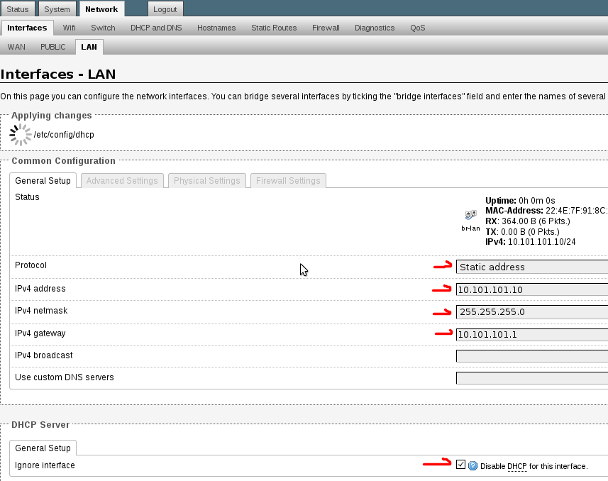 Here are the basics of setting up any router (not just openwrt) to be a dumb ap dlna and upnp clients and printer or smb discovery protocols on lans tend to work by using multicast packets. Openwrt Access Point Only Config Lan And Public Wireless On An Existing Subnet Jason Schaefer Com