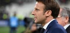 Emmanuel Macron lors de la finale de la Coupe de France au Stade de France, Saint-Denis, mai 2022.