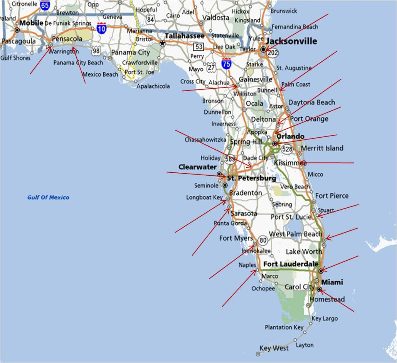 fl map east coast 25 Elegant Map Of Florida East Coast Towns fl map east coast