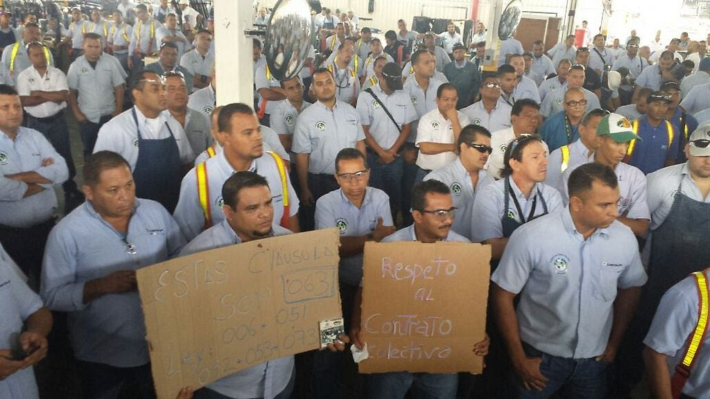 trabajadores en jornada de lucha