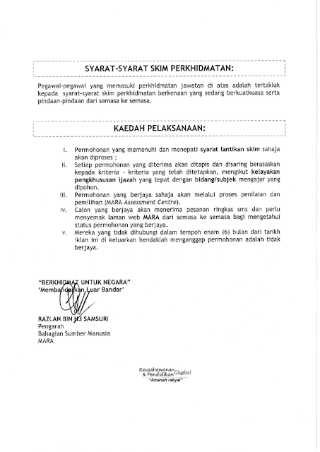 Permohonan Jawatan Dalam Mara Secara Online Job Jawatan Kosong