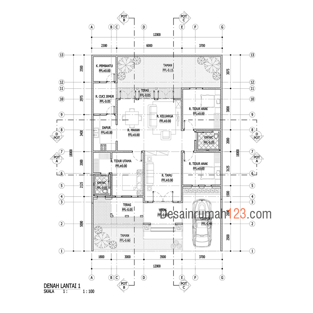  Denah Rumah Ukuran 15 X 20 Top Rumah 