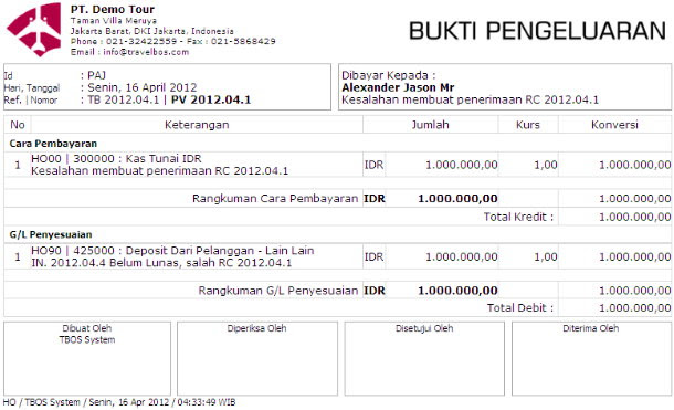 Contoh Invoice Perorangan - Gamis Murni