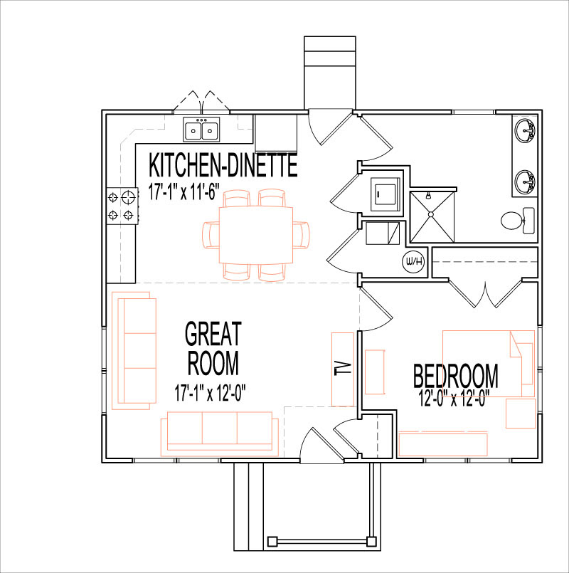 Smaller floor plans under 1500 square feet are cozy and can help with family bonding. Rustic Craftsman House Floor Plans 1 Story 1 Bedroom 700 Sq Ft