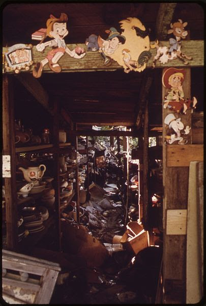 File:THE OWNER OF THIS HUGE JUNK SHOP ON THE KANSAS RIVER IN BONNER SPRINGS DIED IN 1971. NOW THERE IS ONLY THE RIVER AND... - NARA - 552097.jpg