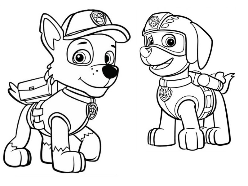 Click the paw patrol zumas hovercraft coloring pages to view printable version or color it online compatible with ipad and android tablets. Coloring Page Paw Patrol Zuma And Rocky 4