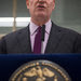 Mayor Bill de Blasio declined to answer questions about his legislative agenda at a news conference on Wednesday.