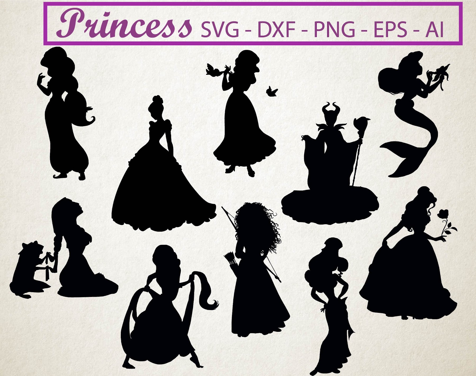 Free Disney Princess Silhouette Svg Free