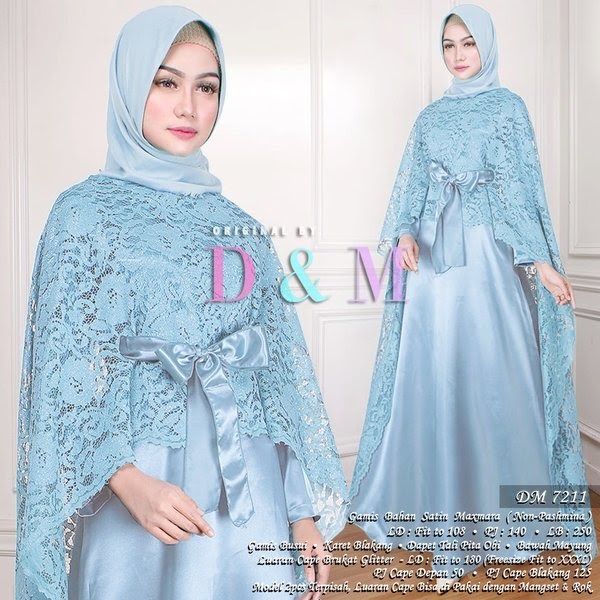 Baju muslim brokat warna  biru  telur asin  Marketing Lesson