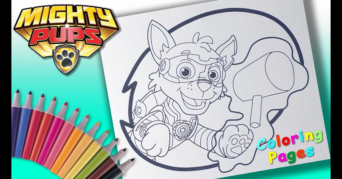 Coloring Page Mighty Pups Coloring Page Everest Paw Patrol Shapes Coloring Pages