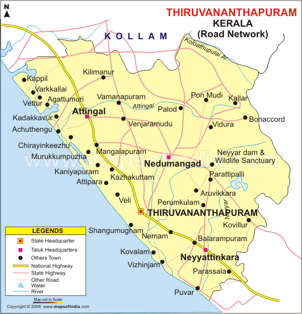 Kerala shares its boundaries with tamilnadu in the south and east and karnataka in the north and east. Thiruvananthapuram District Information Trivandrum District Information Guide Maps Kerala