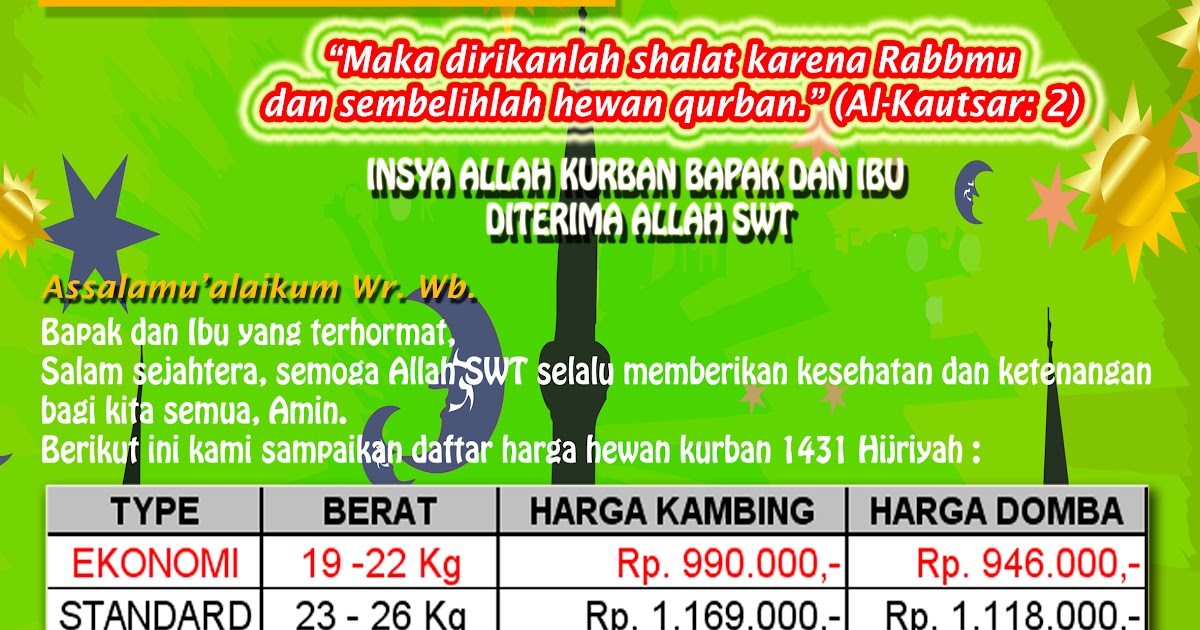 Contoh Brosur Idul Qurban - Lina Unpuntounarte