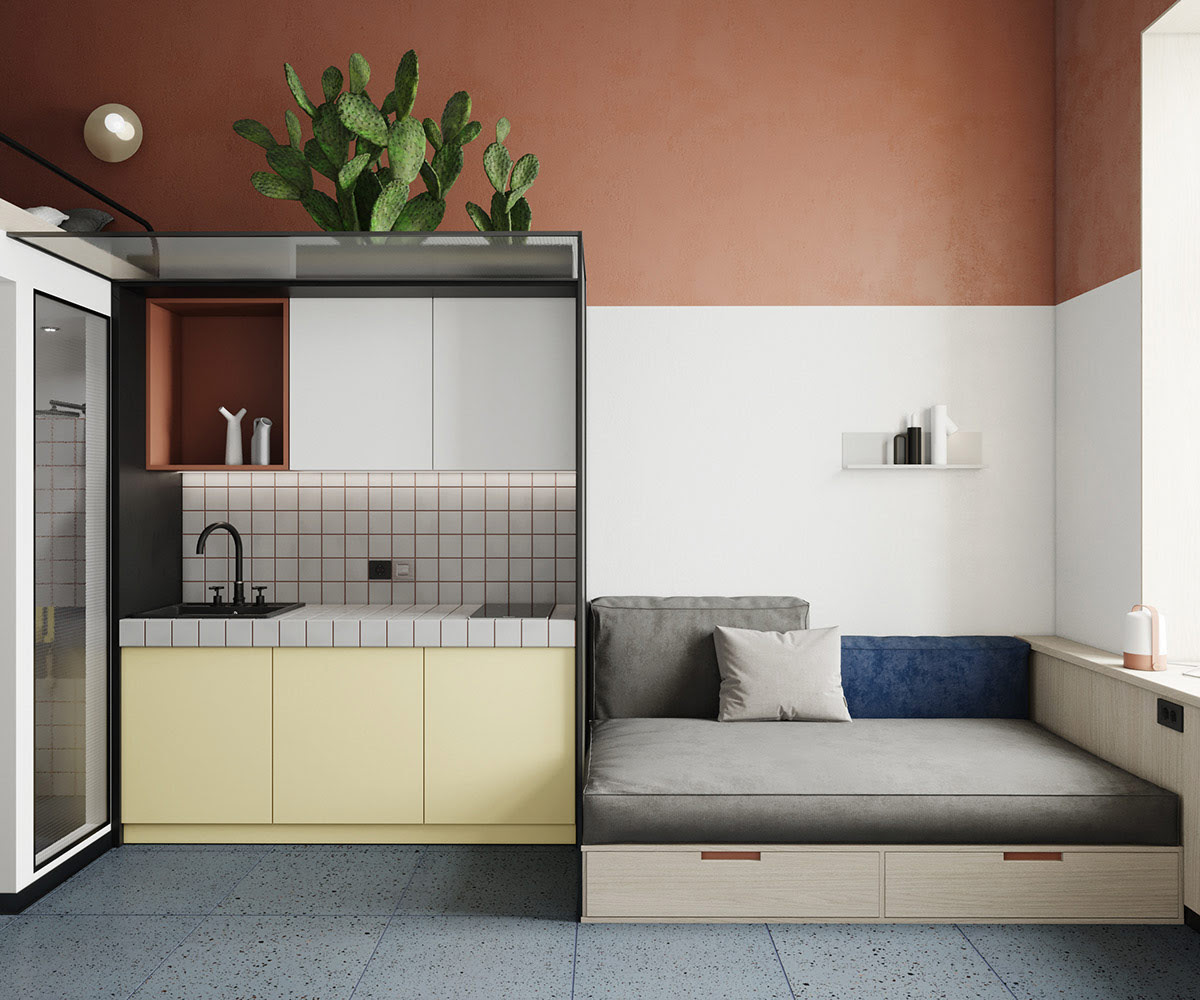 Mar 02, 2021 · if your studio apartment is too tiny to fit both a little sitting area and a bed, consider a diy trundle bed or a solid platform with a retractable bed under it. Creating Style In Super Tight Studio Apartments