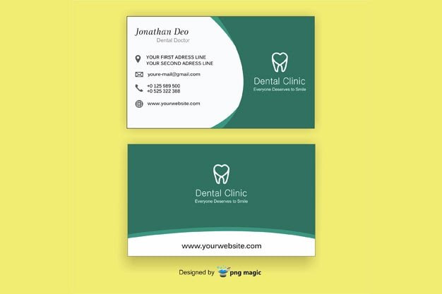 The best business card mockup to showcase your branding designs with these mockup templates. Dental Business Card Design 1000 Free Download Vector Image Png Psd Files