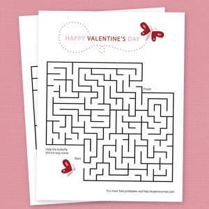 For more valentine's day activities, check out these valentine mailbox crafts, printable valentine mazes, and. Free Printable Valentine S Butterfly Maze