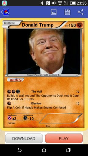 This app is not affiliated with niantic. Pokemon Card Maker Donald Trump Pokemon Amino
