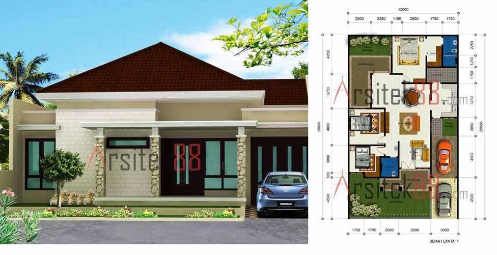 20 Ide Gambar Rumah Minimalis Modern 1 Lantai 3 Kamar 