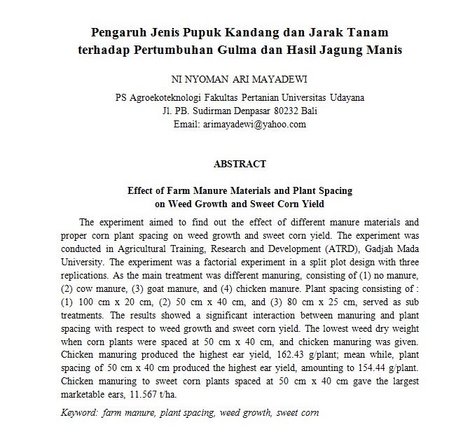 Contoh Abstrak Jurnal - Cara Ku Mu