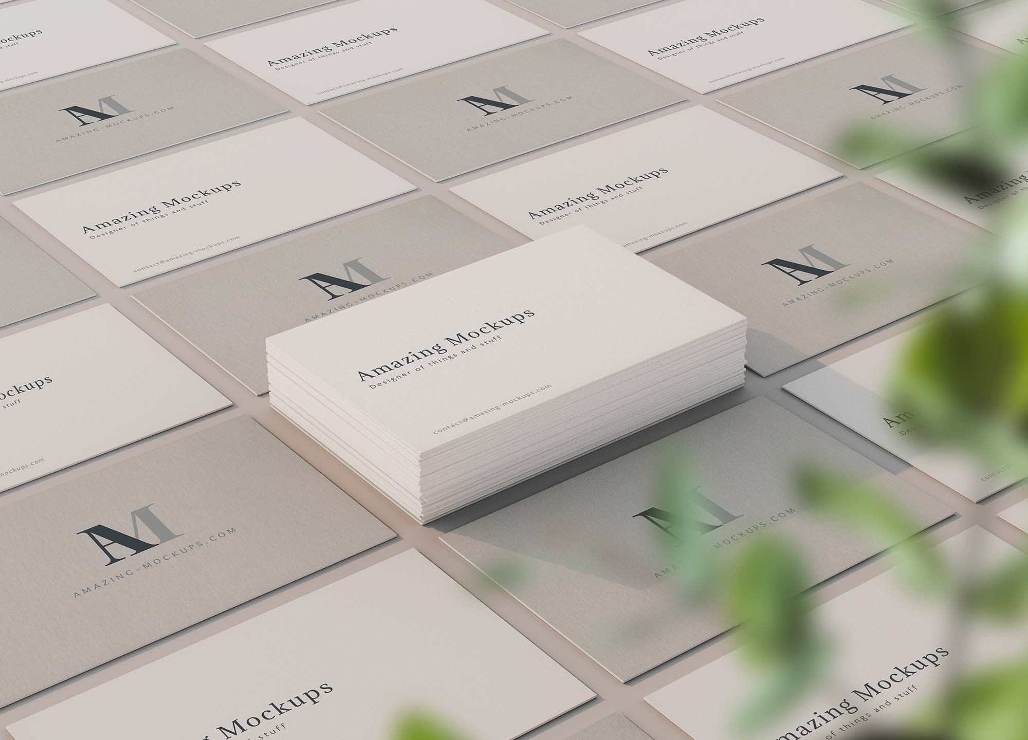 Modern visit card mockup template with elegant design. Free Elegant Business Cards Mockup Psd