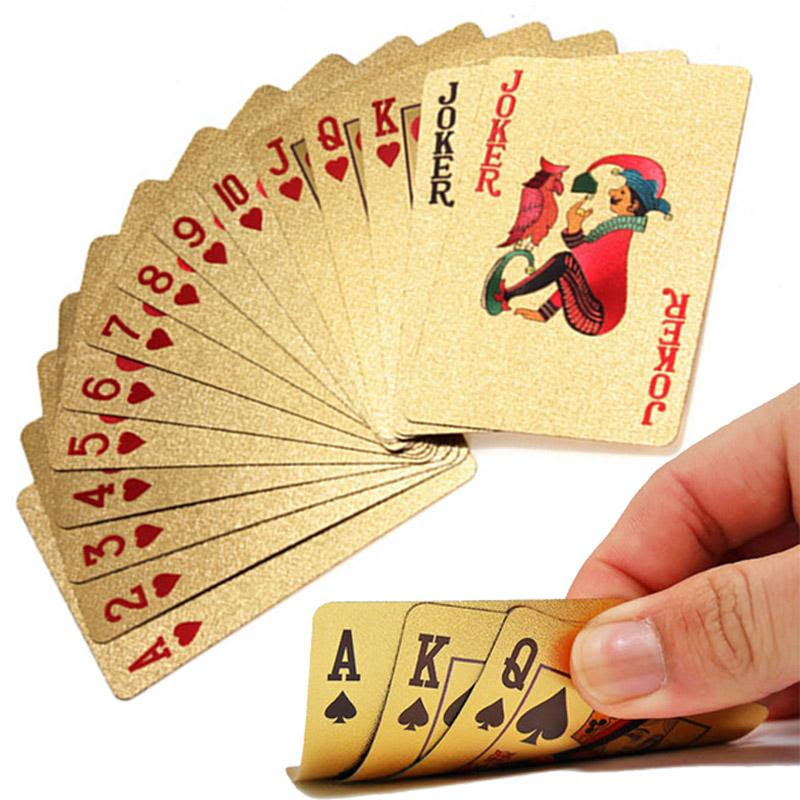 15% off with code zazpartyplan. 24k Gold Plastic Playing Cards The Minimalist Card Company