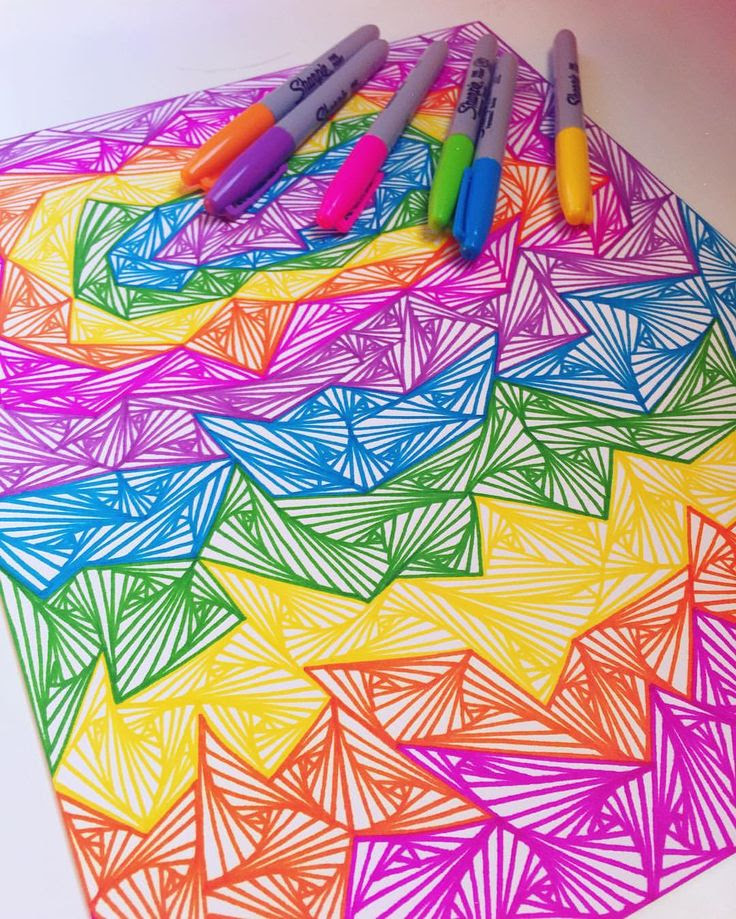 Cool Easy Colorful Drawings In Sharpie Logo Design Ideas