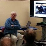 Jim Fetzer at the Northfield Library. Photo credit: Northfield News