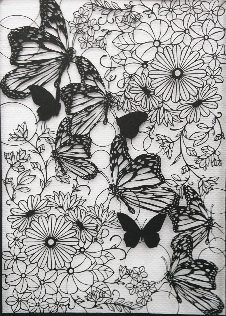 すべての美しい花の画像 ベスト50 花 切り絵 型紙