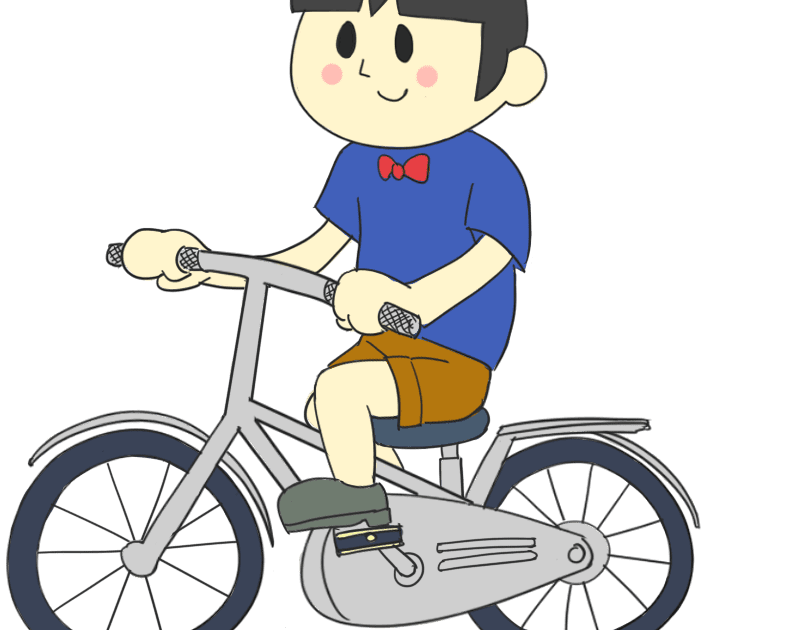 自転車 に 乗っ てる イラスト
