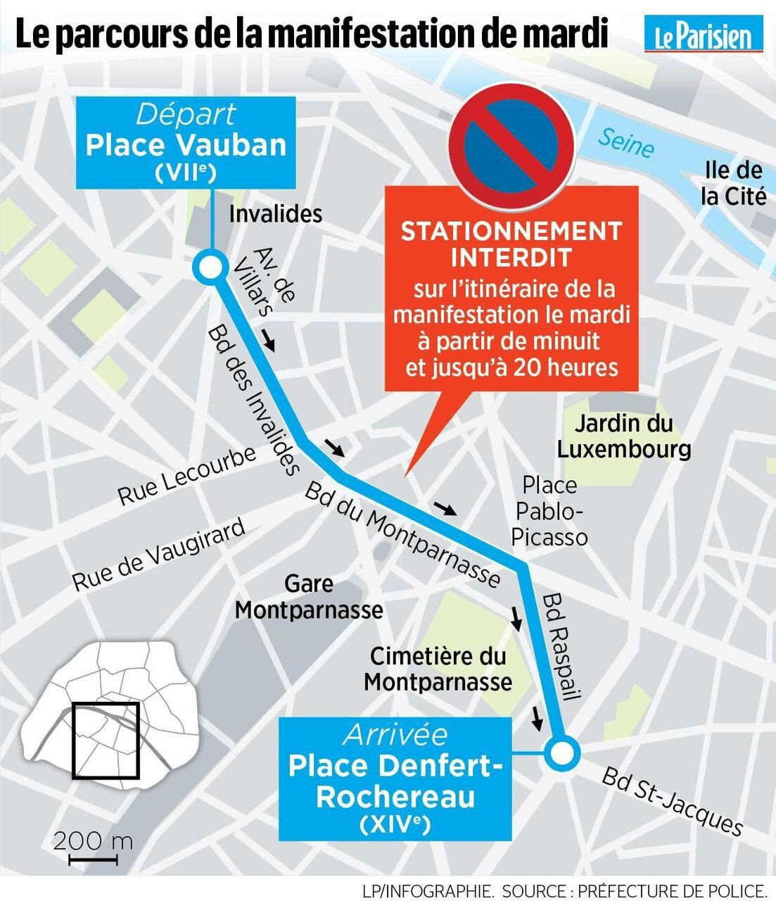 Pour l'heure, les messages relayés sur les réseaux indiquent seulement un parcours qui passe par 6 lieux symboliques dans la capitale à commencer par le conseil d'état. Greve A Paris Le Parcours De La Manifestation Rive Gauche Ce Mardi Le Parisien