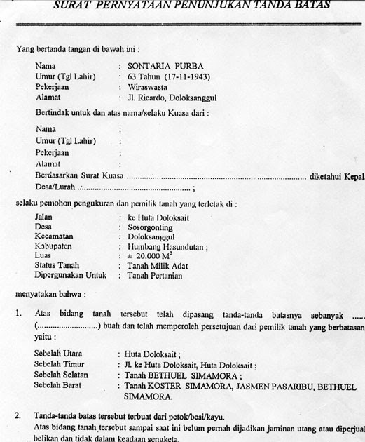 Contoh Surat Keterangan Riwayat Tanah Dari Desa Contoh Surat