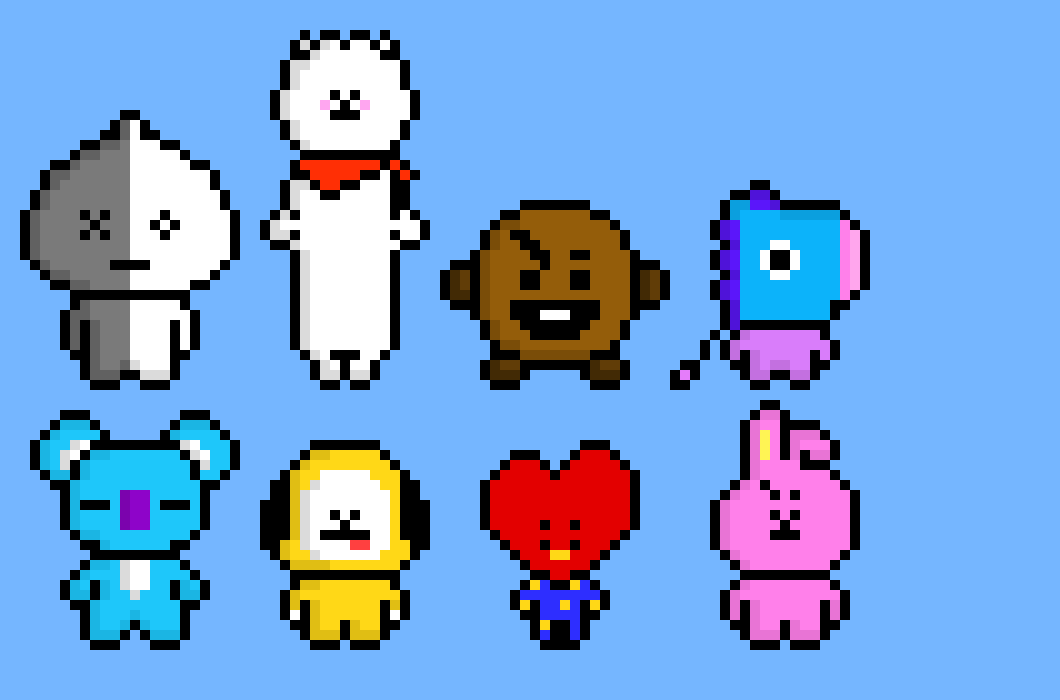 Foto Edit Bt21 - Design Foto Edit Foto Bt21 Bts Kado Spesial Shopee