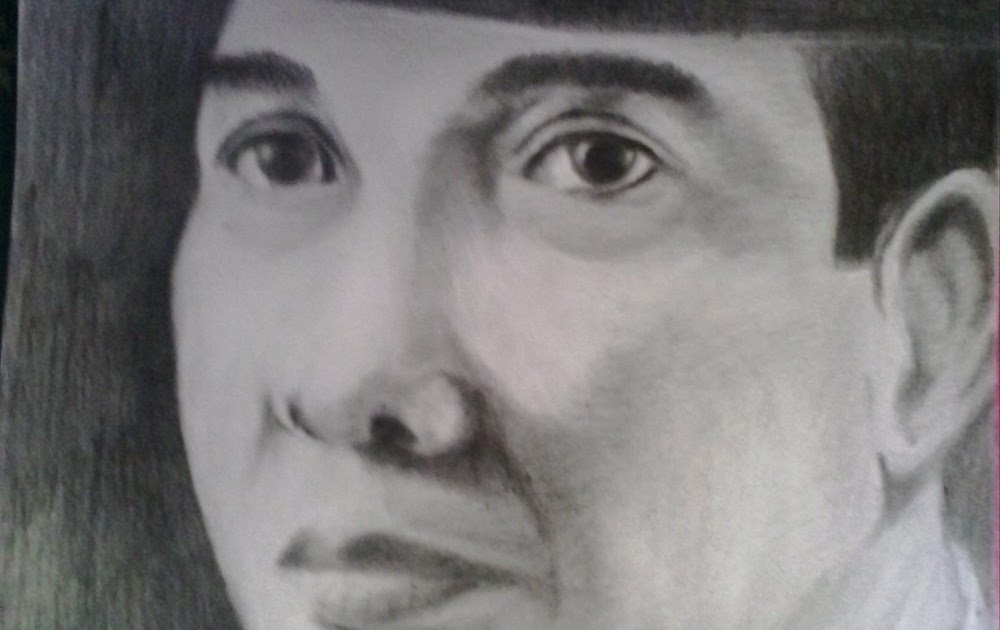 10 Ide Gambar Sketsa  Wajah Bung  Karno Tea And Lead