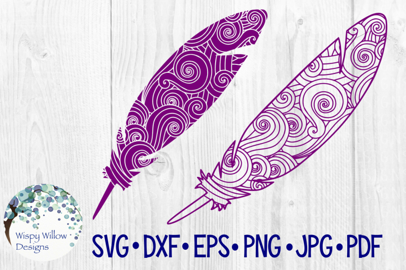 Download Free Boho Feather Set, Intricate, Zentangle, Swirl, SVG ...