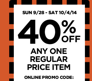 40% OFF Any regular price item