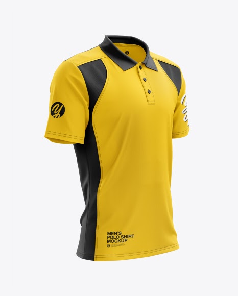 Download Mens Club Polo Shirt (Right Half Side View) Jersey Mockup ...